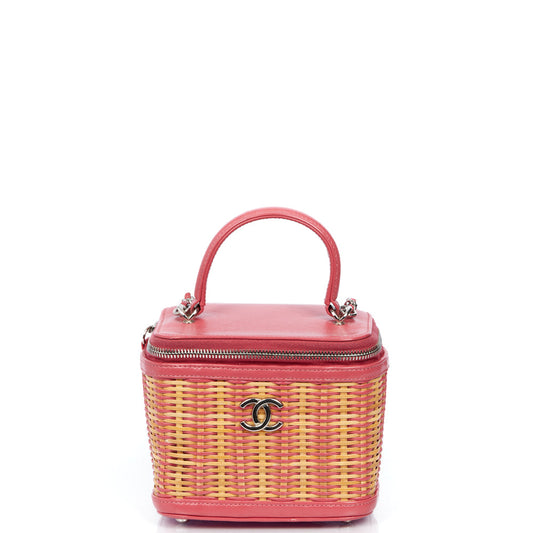 Chanel Vanity - Small in Pink, Leather — Front View