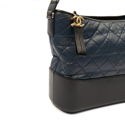Chanel Cross Body Gabrielle Hobo - Small in Blue, Crinkled Calfskin Leather — Alternate View 7