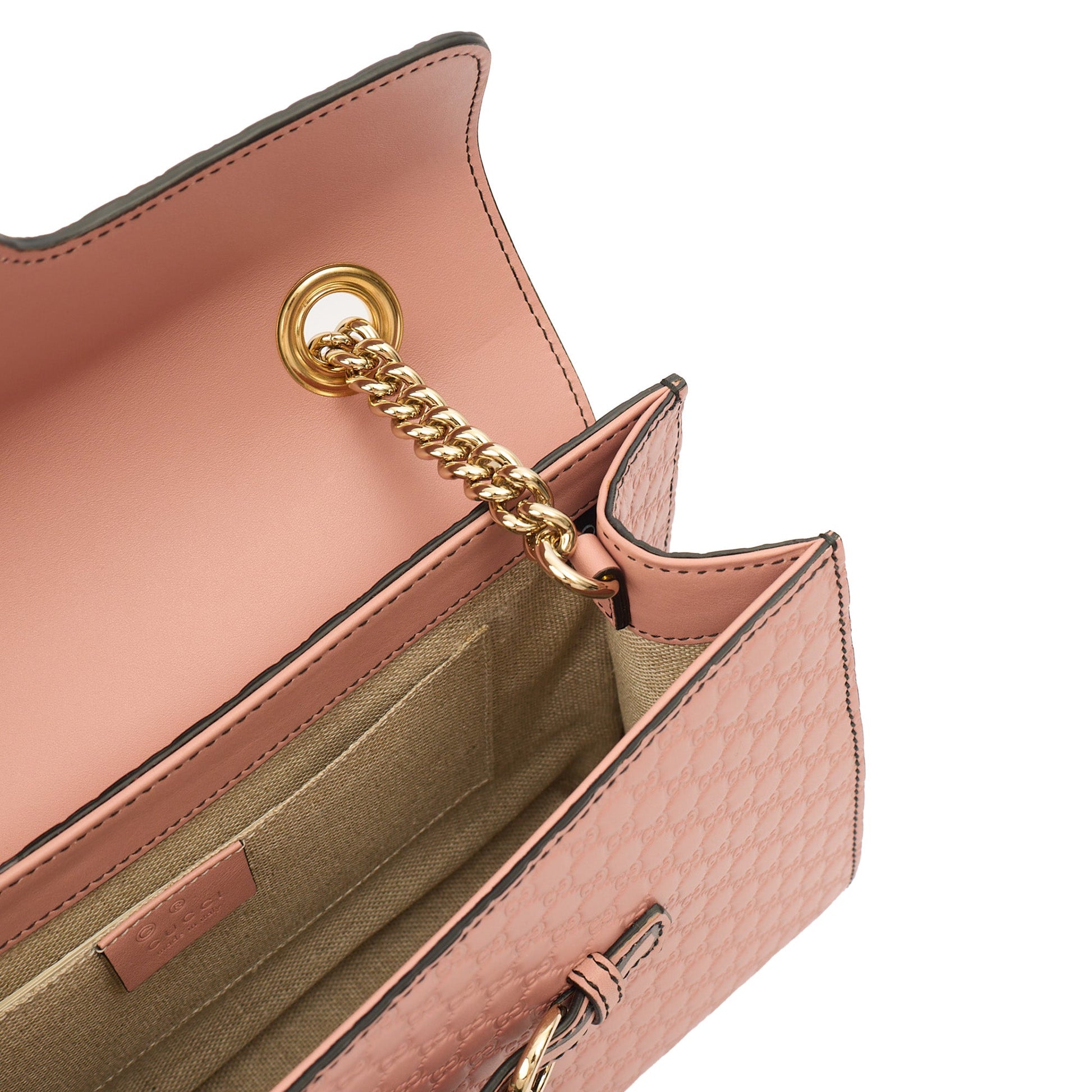 Gucci Emily Shoulder Bag in Pink, Guccissima — Alternate View 12