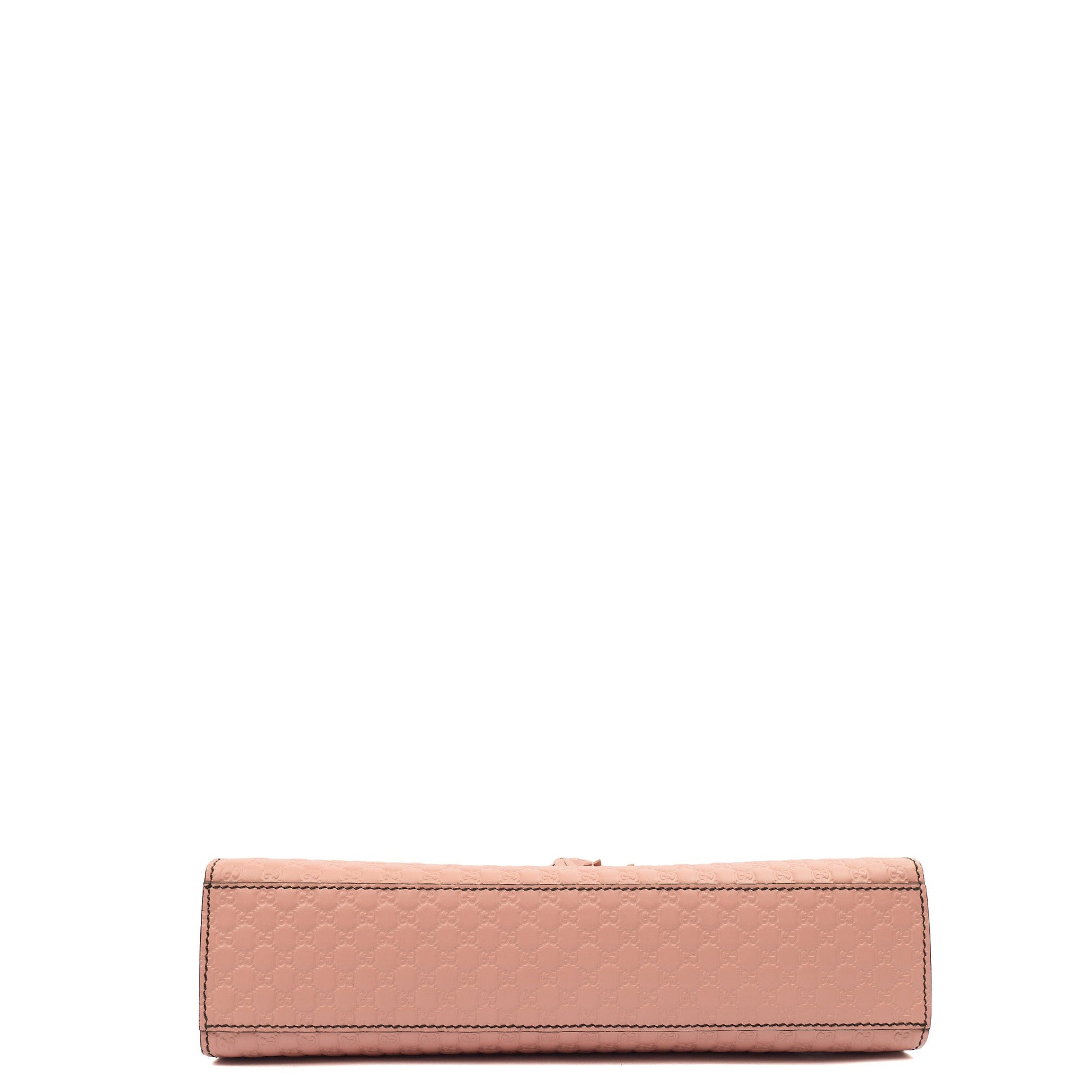 Gucci Emily Shoulder Bag in Pink, Guccissima — Detail View