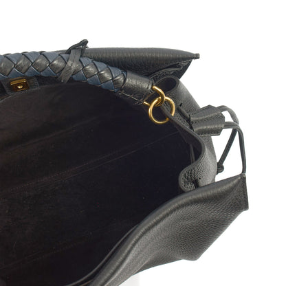 Mulberry Tote Iris - Large in Black, Calfskin Leather — Detail View