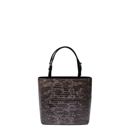 Prada Mini Bag Tote in Neutral, Leather — Alternate View 15