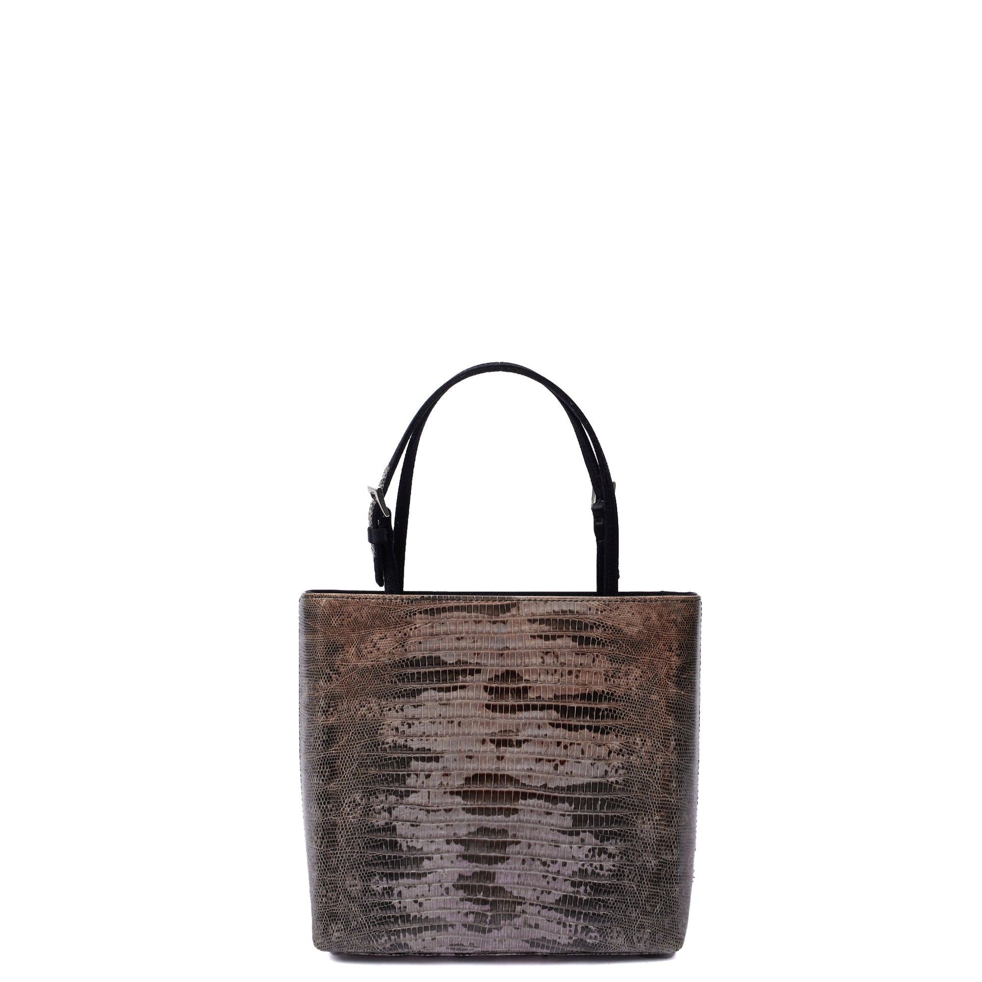 Prada Mini Bag Tote in Neutral, Leather — Front View