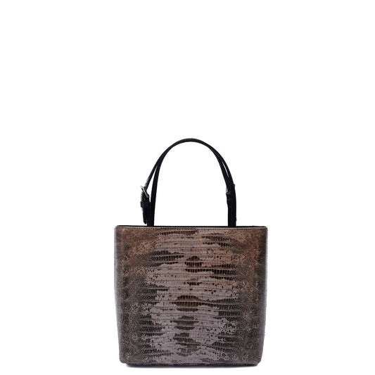 Prada Mini Bag Tote in Neutral, Leather — Front View