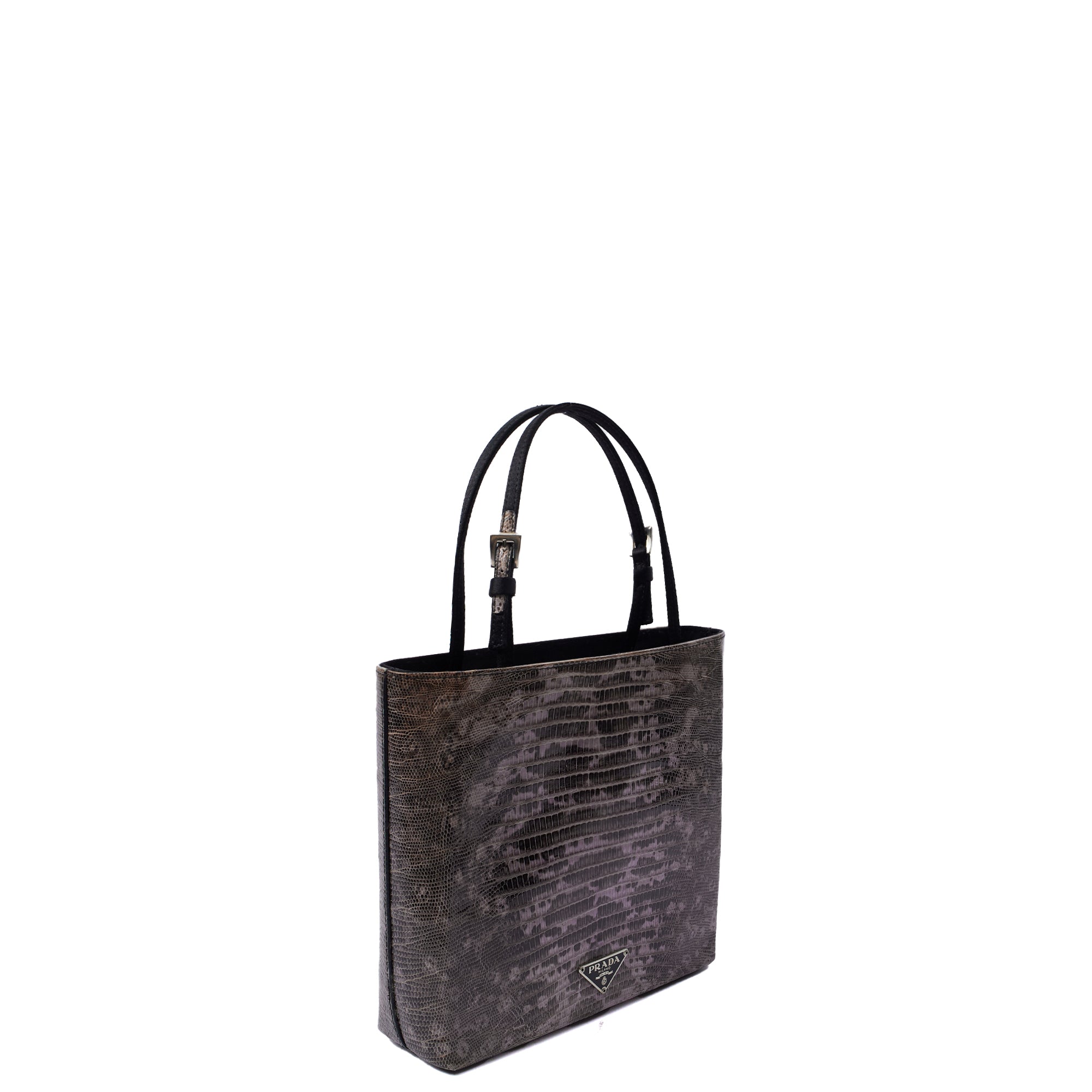 Prada Mini Bag Tote in Neutral, Leather — Side View