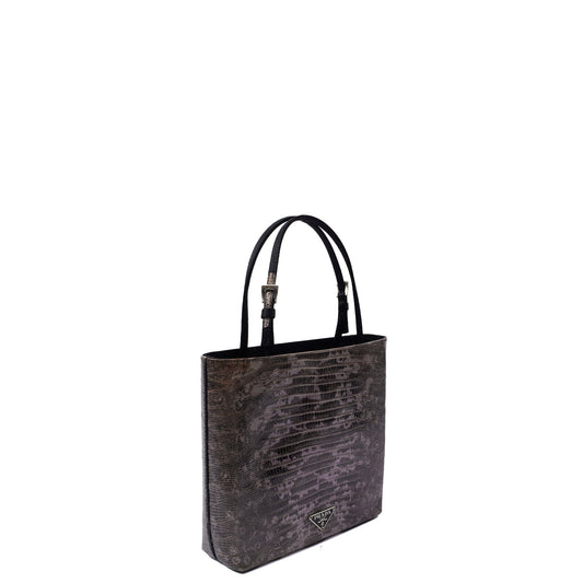 Prada Mini Bag Tote in Neutral, Leather — Side View