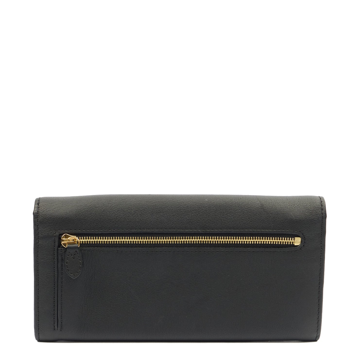 Mulberry Wallet Wallet in Black, Calfskin Leather — Back View
