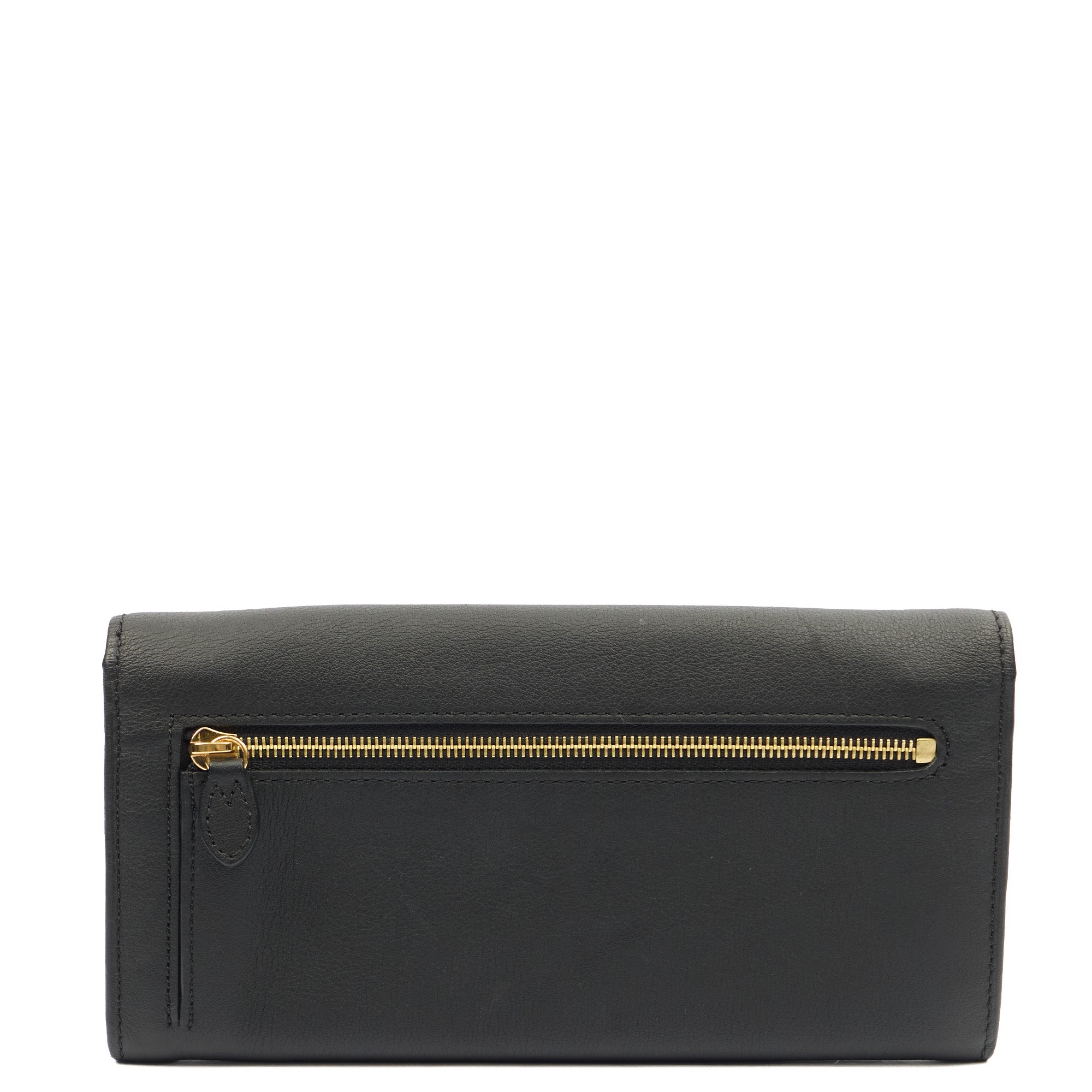 Mulberry Wallet Wallet in Black, Calfskin Leather — Back View