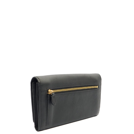 Mulberry Wallet Wallet in Black, Calfskin Leather — Side View