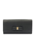 Mulberry Wallet Wallet in Black, Calfskin Leather — Front View