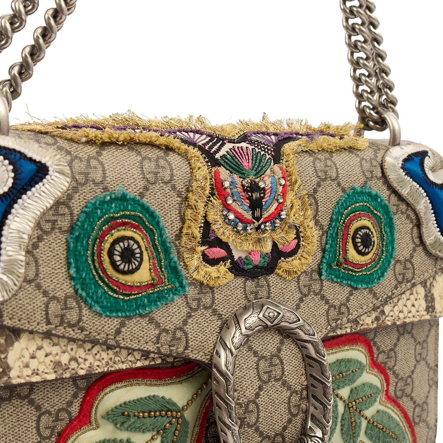 Gucci Shoulder Bag Dionysus - Small in GG Supreme Canvas — Side View
