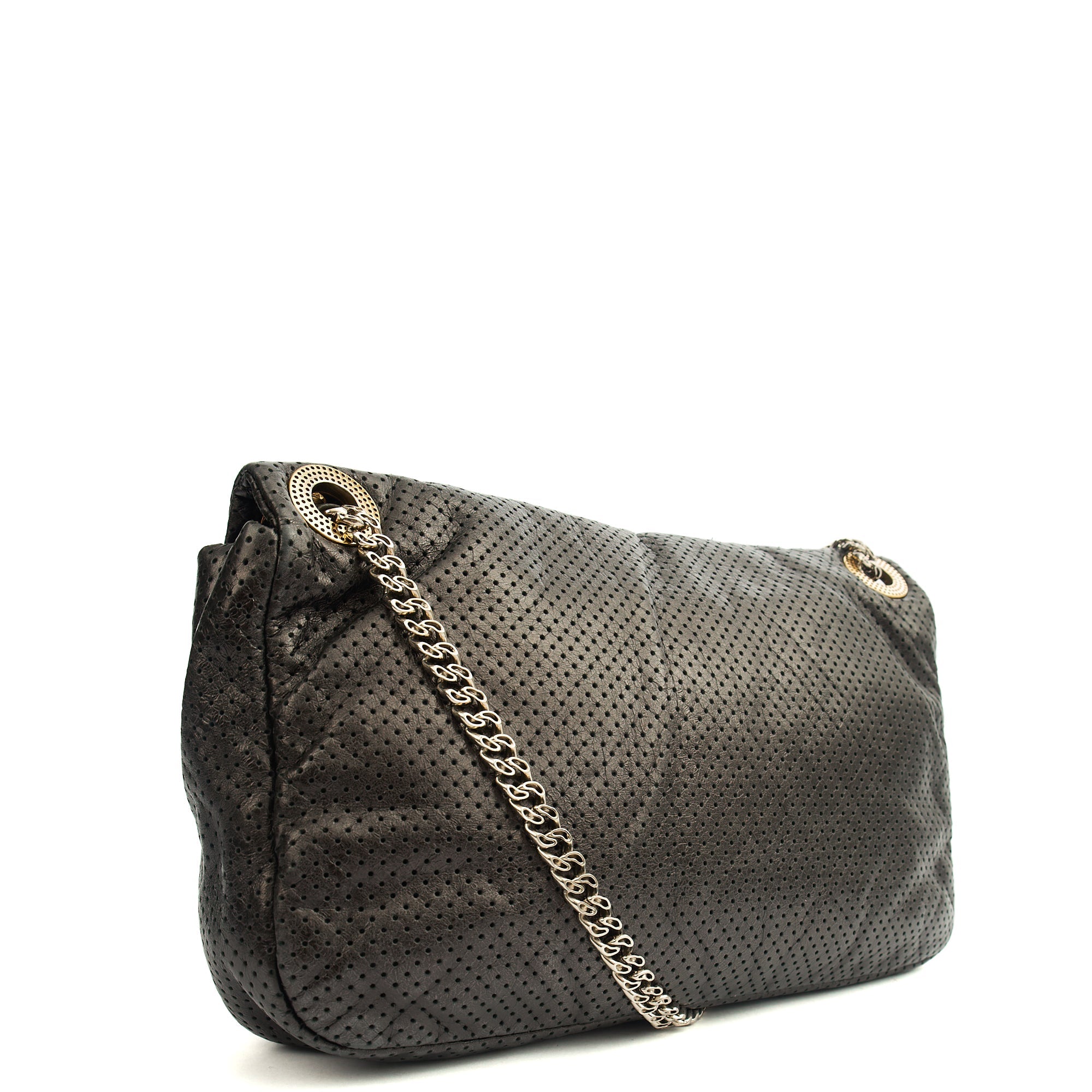 Chanel Shoulder Bag 2.55 Reissue in Black, Calfskin Leather — Side View