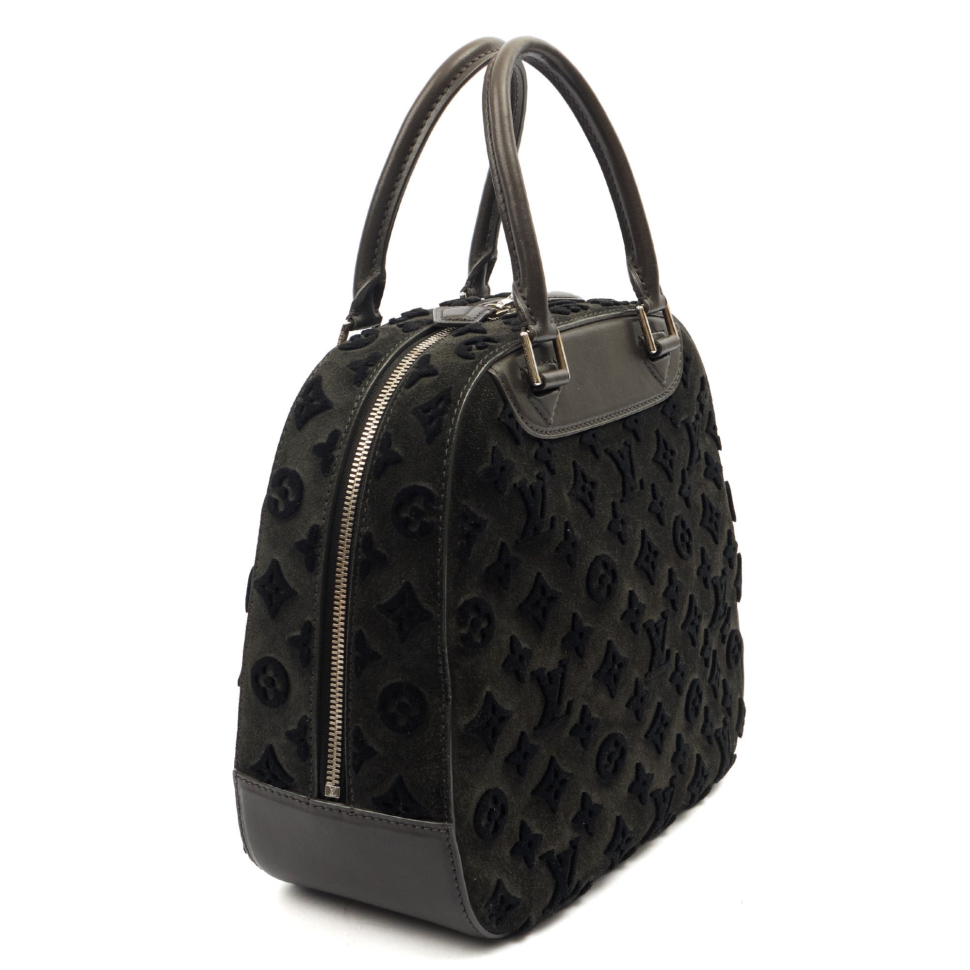 Louis Vuitton Tote Deauville in Black, Canvas — Side View