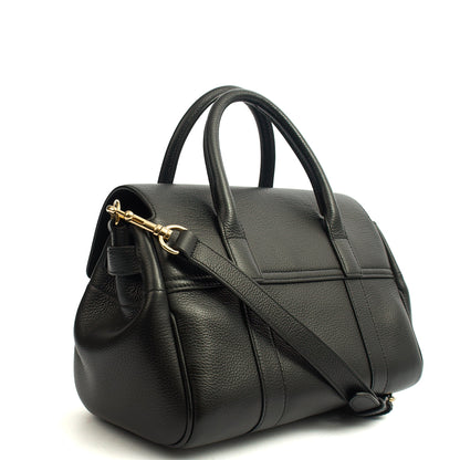 Mulberry Tote Bayswater with Strap- Small in Black, Calfskin Leather — Alternate View 8