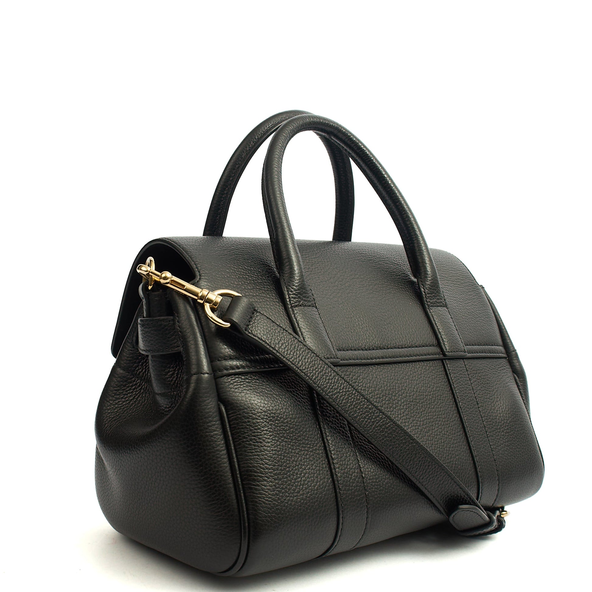 Mulberry Tote Bayswater with Strap- Small in Black, Calfskin Leather — Alternate View 14