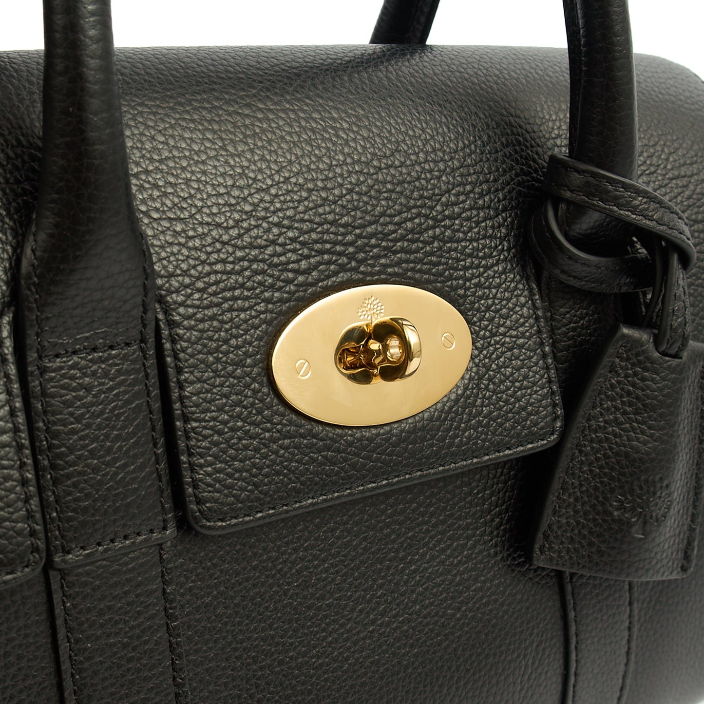Mulberry Tote Bayswater with Strap- Small in Black, Calfskin Leather — Lifestyle View