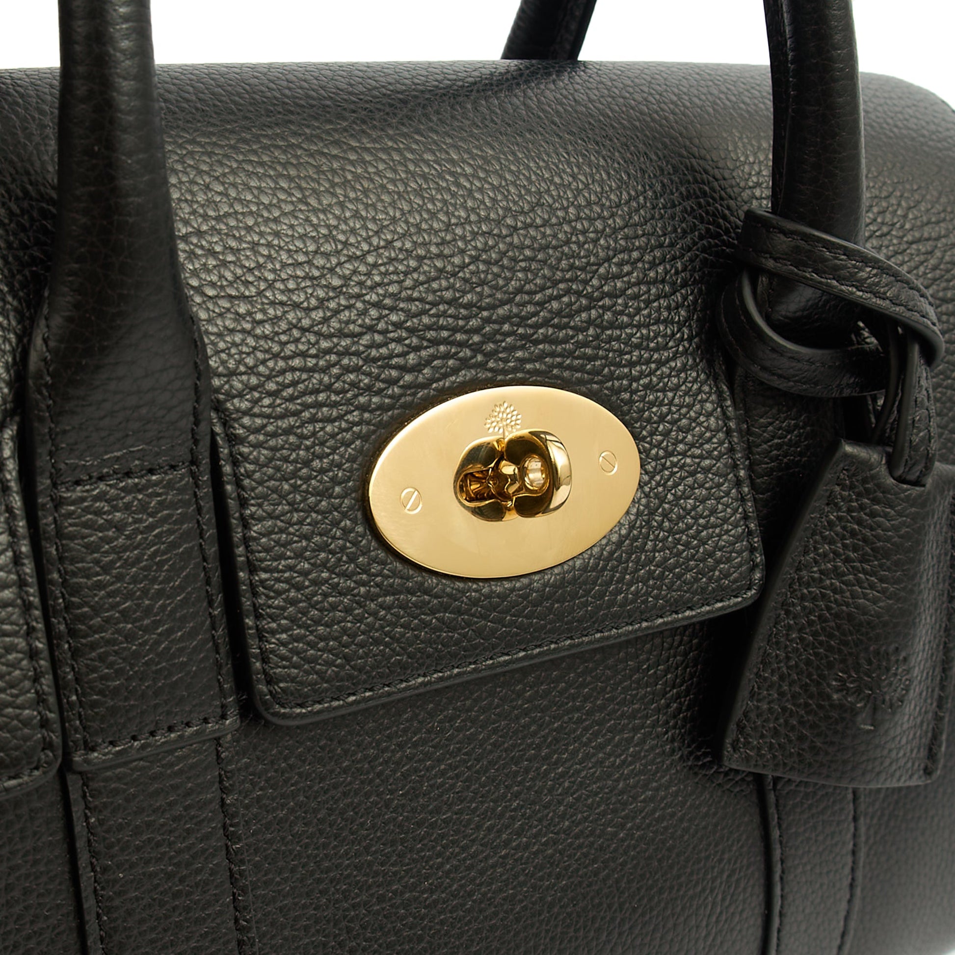 Mulberry Tote Bayswater with Strap- Small in Black, Calfskin Leather — Alternate View 12