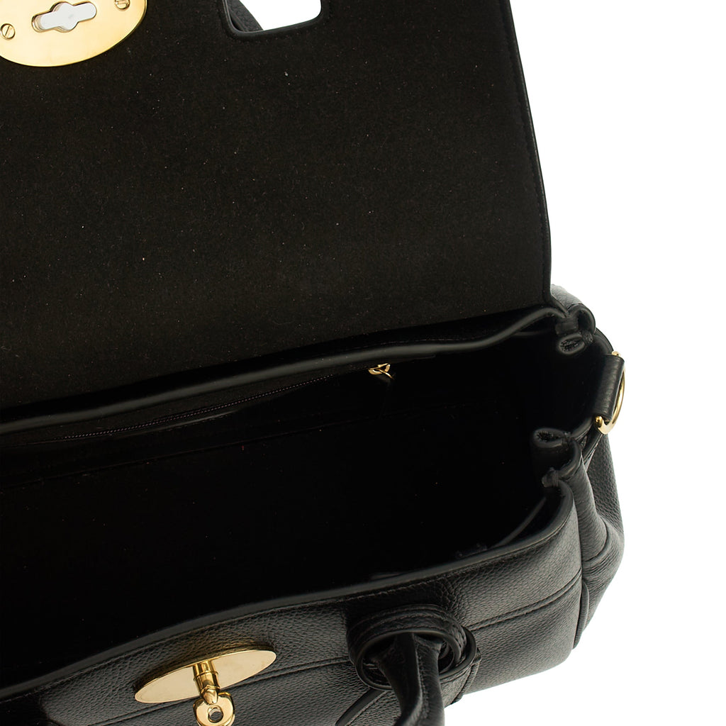 Mulberry Tote Bayswater with Strap- Small in Black, Calfskin Leather — Alternate View 17