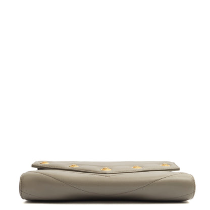 Chanel Clutch Pouch Wristlet in Grey, Lambskin Leather — Alternate View 20