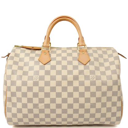 Louis Vuitton Top Handle Speedy 35 in Damier Azur, Canvas — Alternate View 11