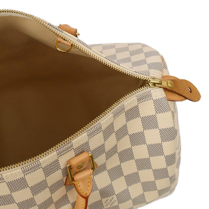 Louis Vuitton Top Handle Speedy 35 in Damier Azur, Canvas — Alternate View 7