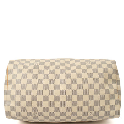 Louis Vuitton Top Handle Speedy 35 in Damier Azur, Canvas — Alternate View 12