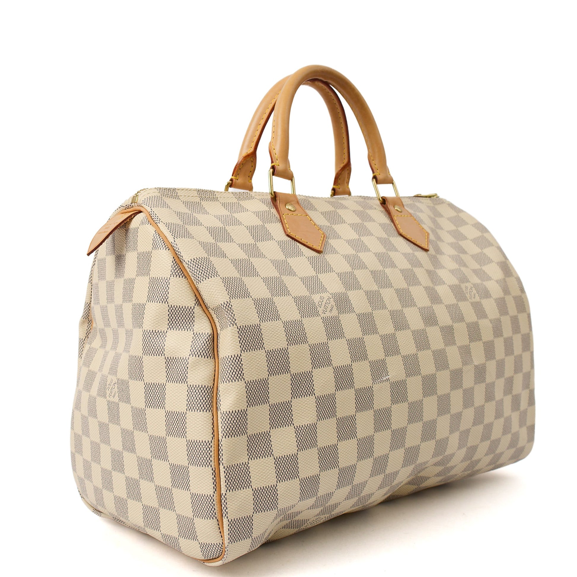 Louis Vuitton Top Handle Speedy 35 in Damier Azur, Canvas — Alternate View 10