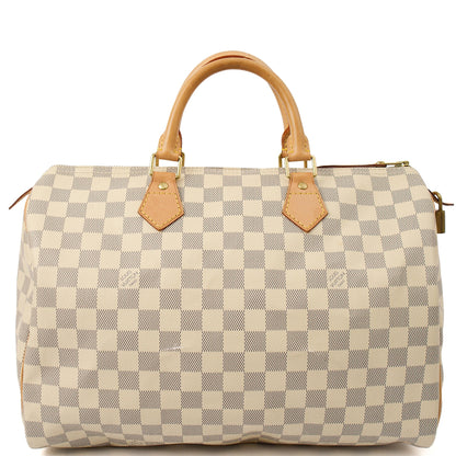Louis Vuitton Top Handle Speedy 35 in Damier Azur, Canvas — Alternate View 8