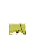 Balenciaga Mini Bag Hourglass Wallet on Chain in Green, Leather — Front View
