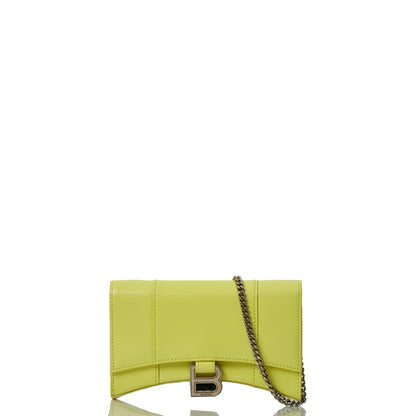 Balenciaga Mini Bag Hourglass Wallet on Chain in Green, Leather — Alternate View 7