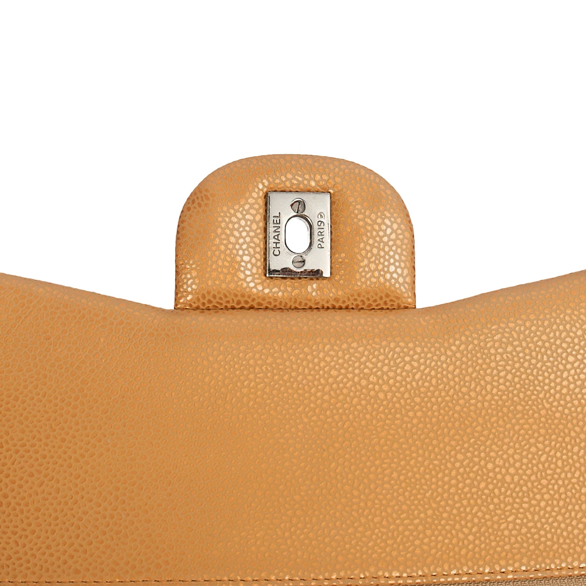 Chanel Cross Body Classic Double Flap - Large in Metallic, Caviar Leather — Alternate View 19