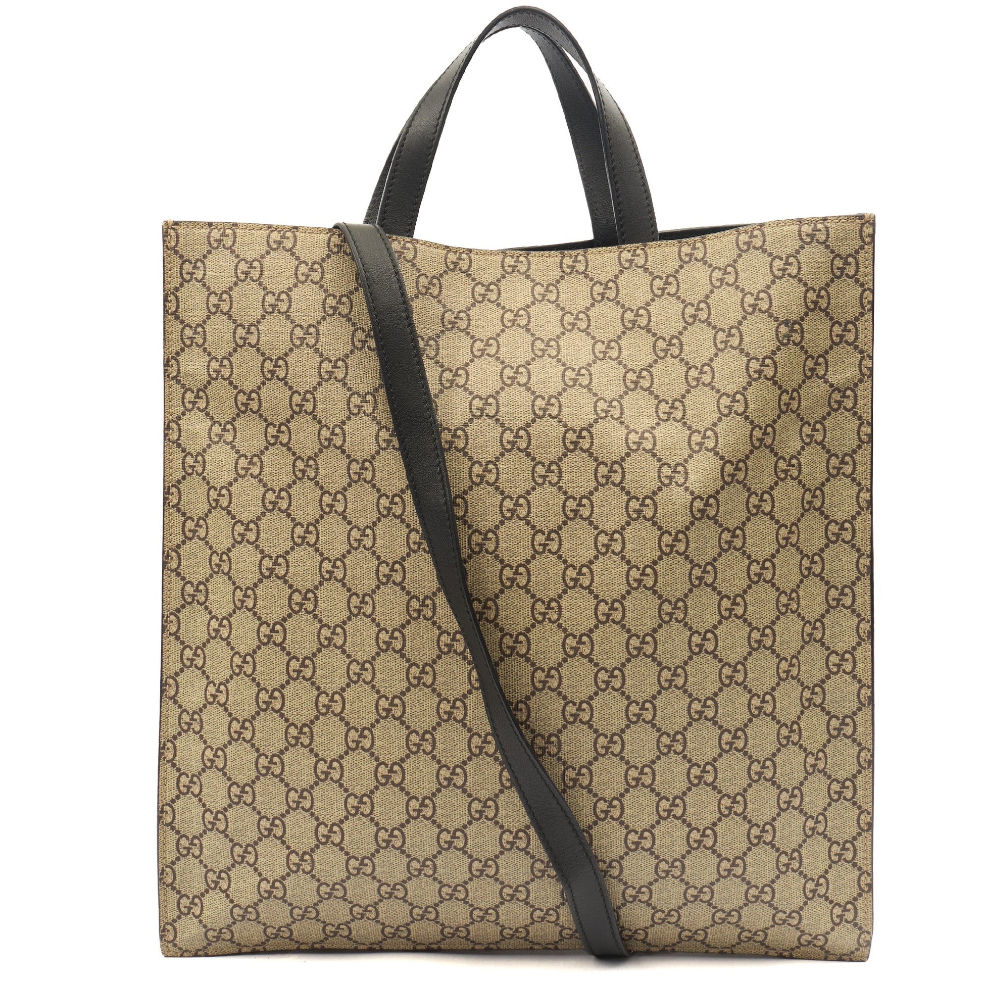 Gucci Tote Tote in GG Supreme, Leather — Top View