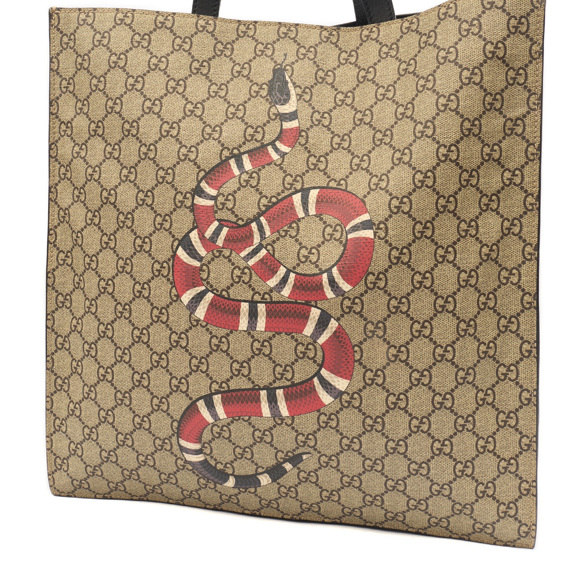 Gucci Tote Tote in GG Supreme, Leather — Alternate View 8
