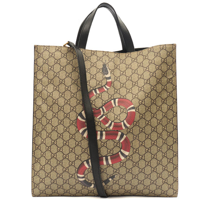 Gucci Tote Tote in GG Supreme, Leather — Front View