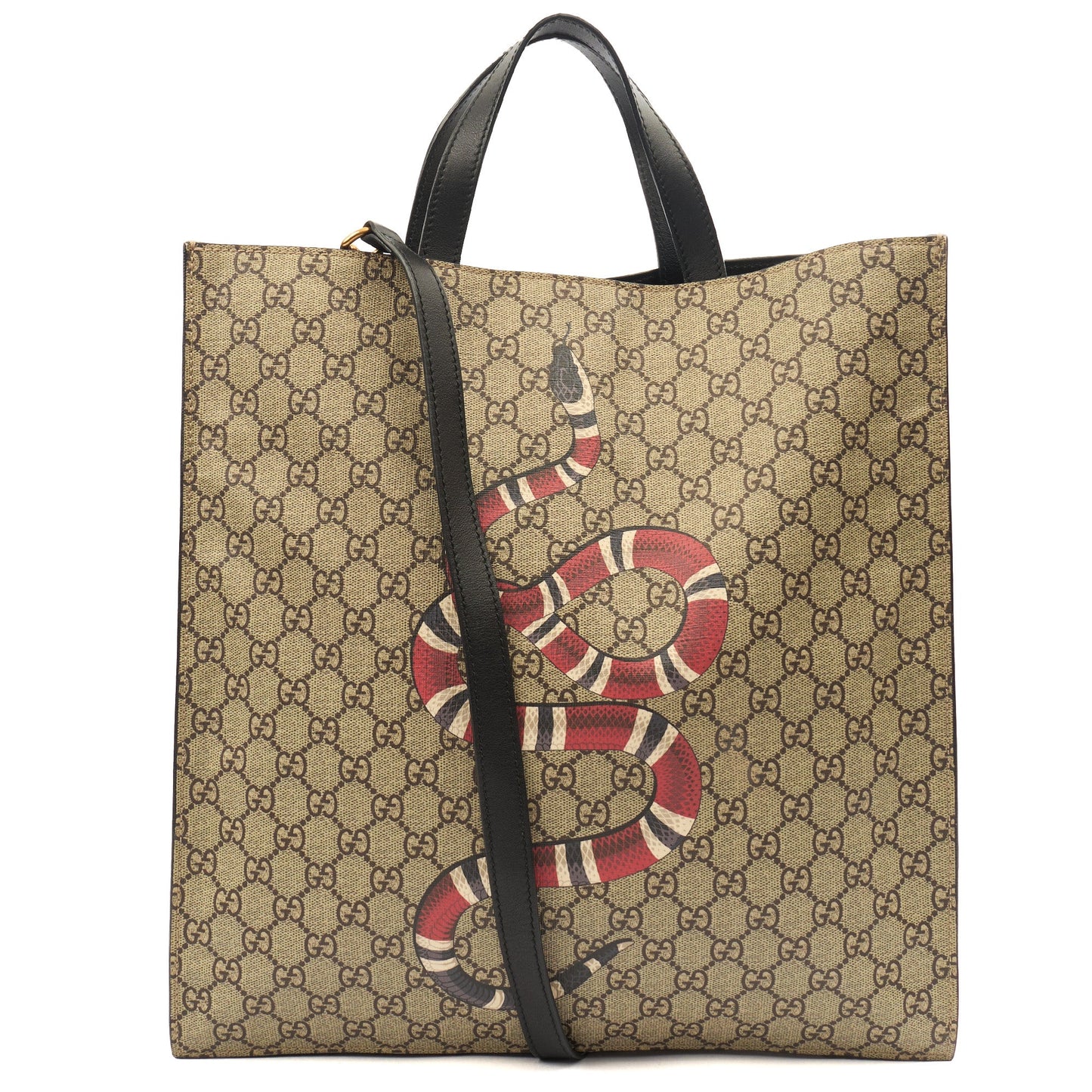 Gucci Tote Tote in GG Supreme, Leather — Alternate View 7
