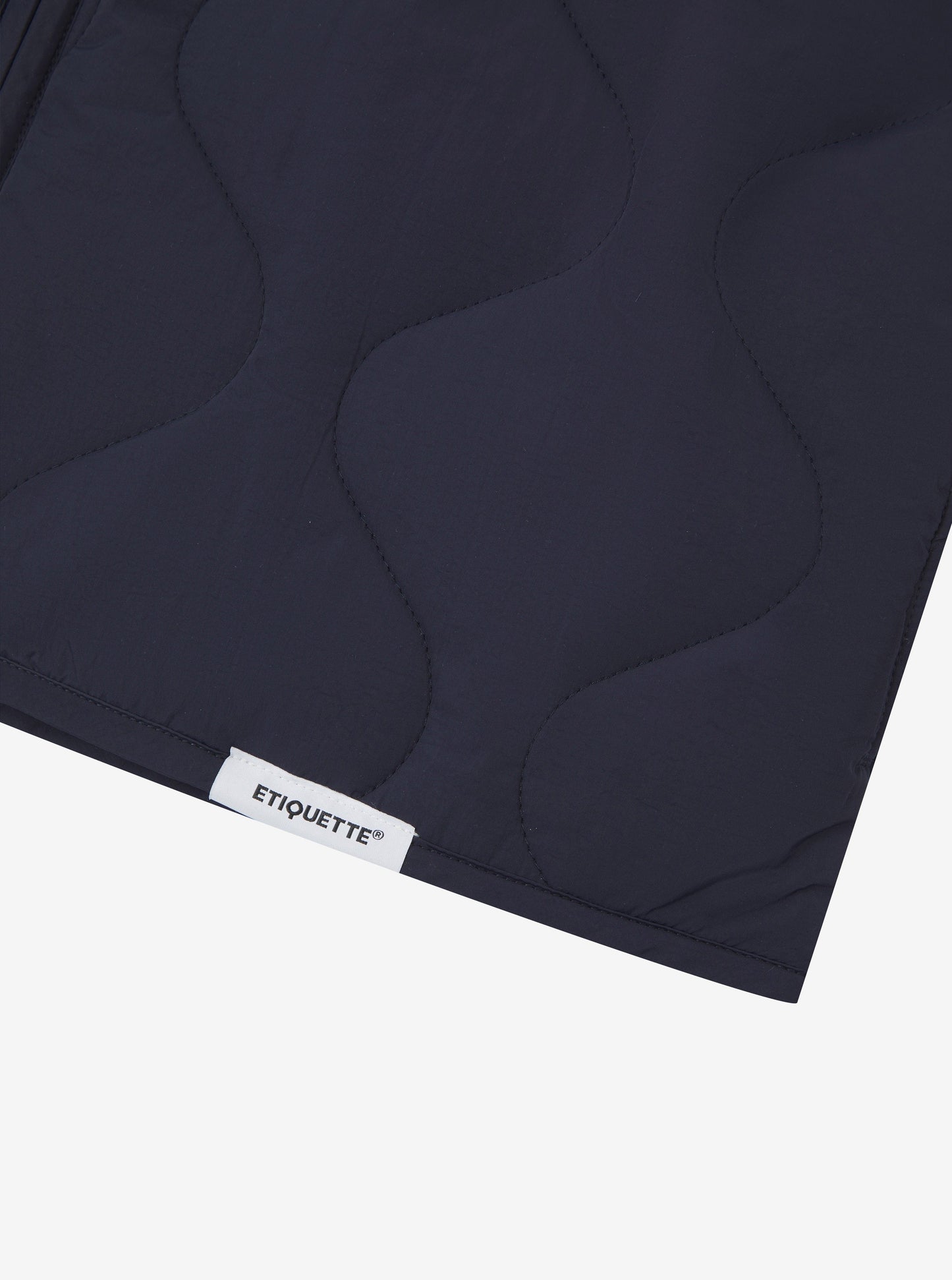 Etiquette Liner Vest 'Navy' — Navy — Size S — Detail View
