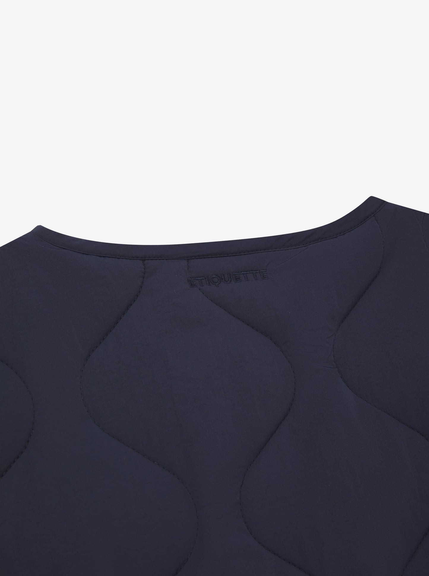Etiquette Liner Vest 'Navy' — Navy — Size S — Lifestyle View