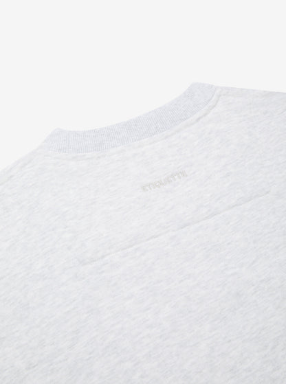 Etiquette Core Crew 'Grey' — Light Grey Heather — Size S — Lifestyle View