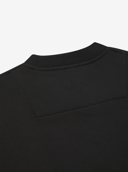 Etiquette Core Crew 'Black' — Black — Size S — Lifestyle View