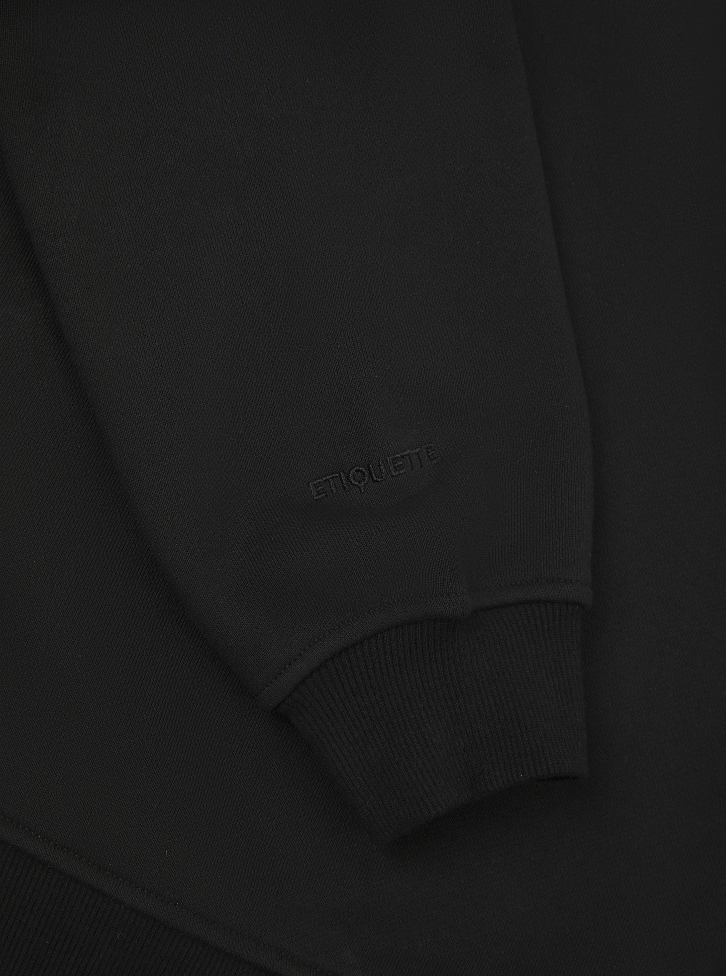 Etiquette Core Crew 'Black' — Black — Size S — Detail View