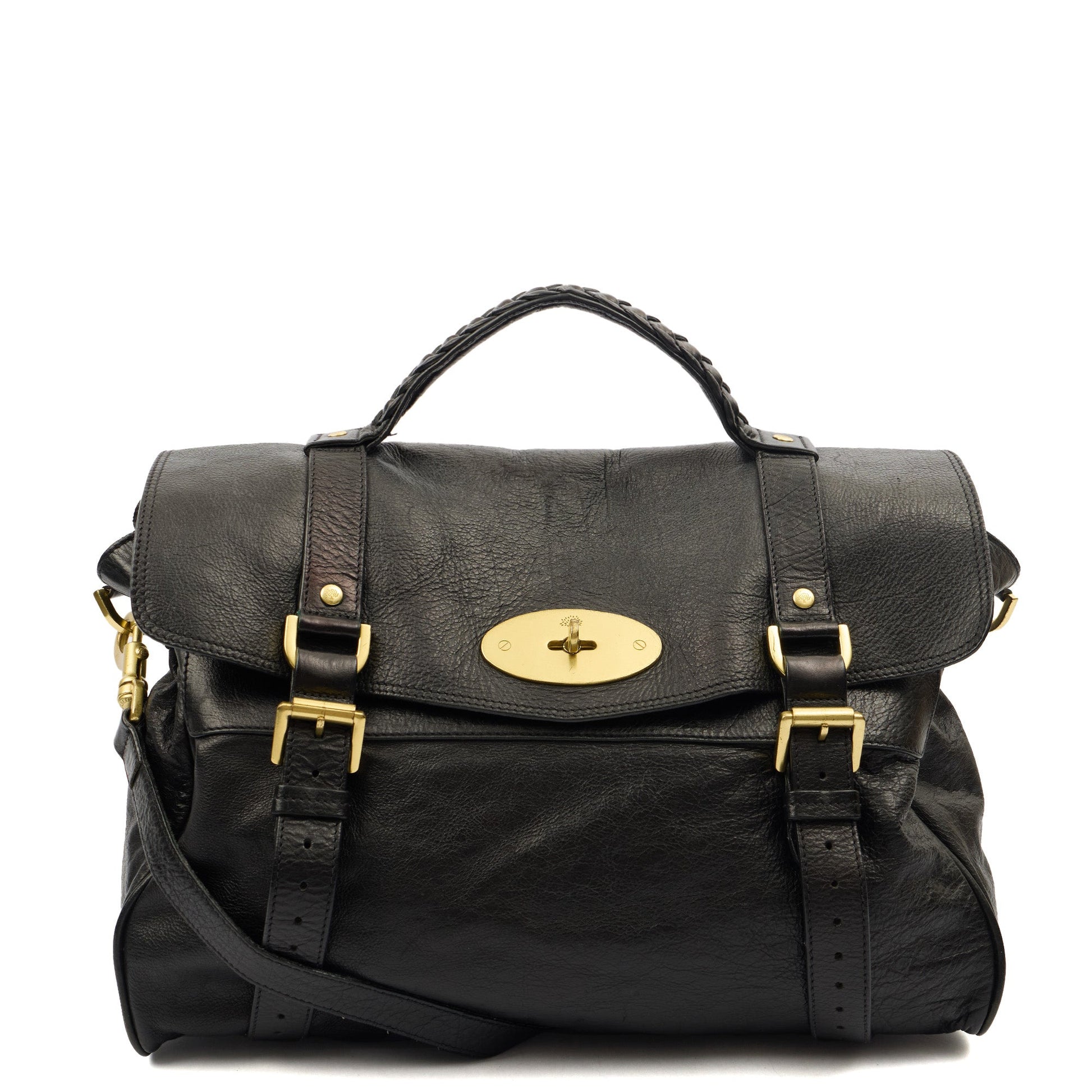 Mulberry Satchel Oversized Alexa in Black, Leather — Alternate View 7