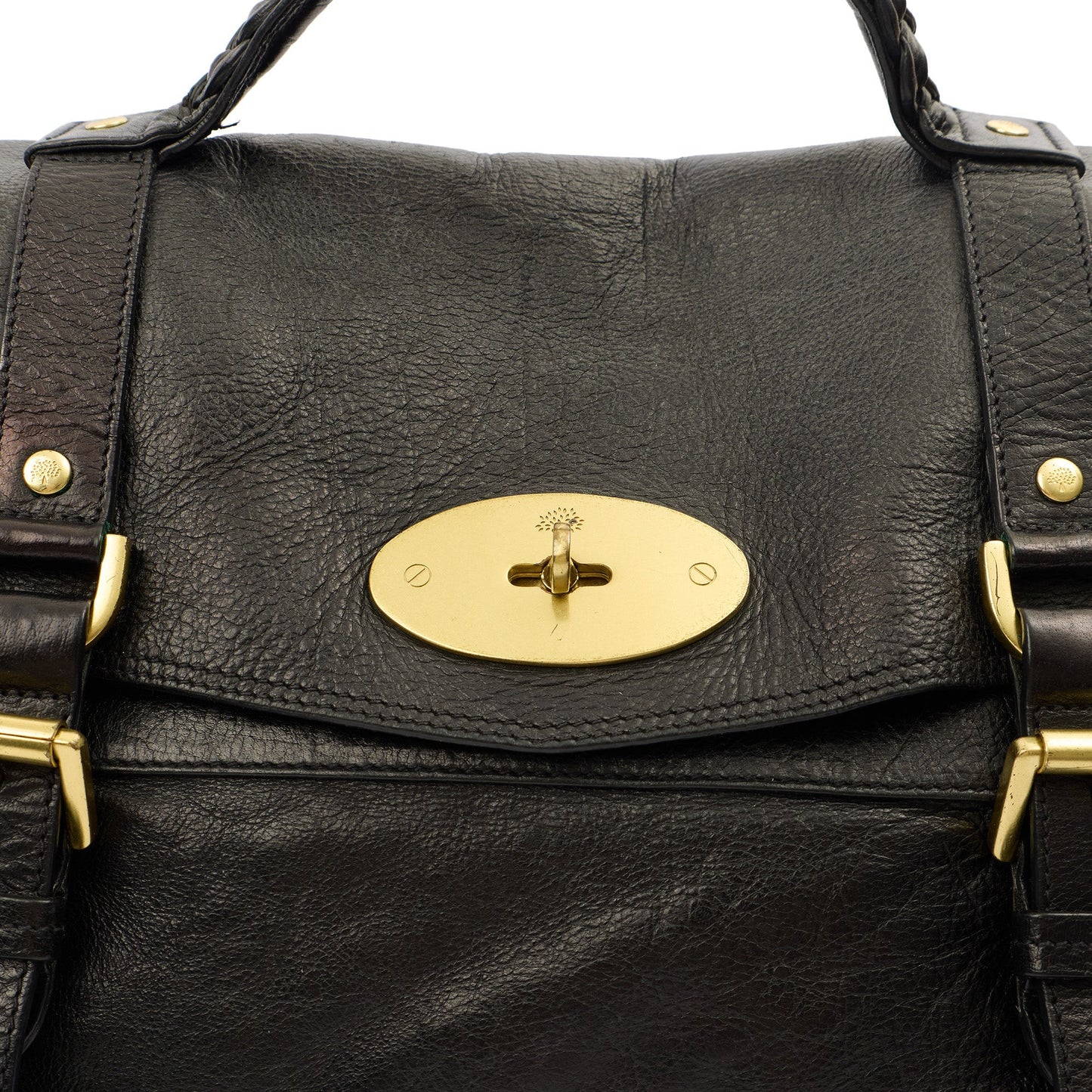 Mulberry Satchel Oversized Alexa in Black, Leather — Lifestyle View