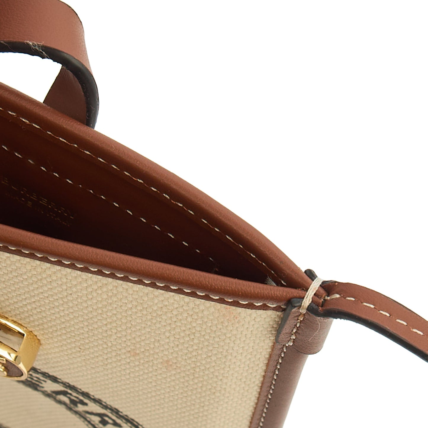 Burberry Cross Body 55s Phone Case in White, Fabric — Detail View