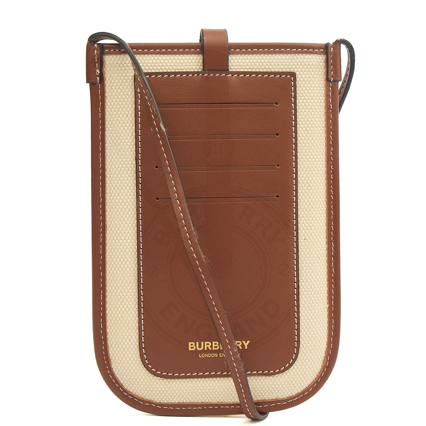 Burberry Cross Body 55s Phone Case in White, Fabric — Alternate View 9
