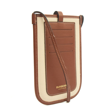 Burberry Cross Body 55s Phone Case in White, Fabric — Alternate View 14
