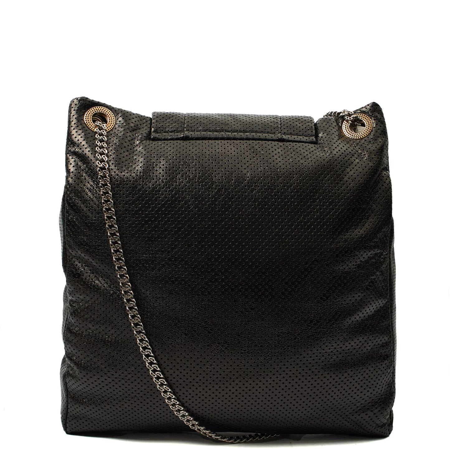Chanel Shoulder Bag Drill Tote - Large in Black, Leather — Alternate View 21
