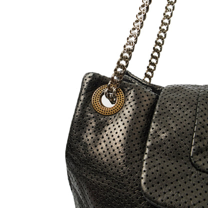 Chanel Shoulder Bag Drill Tote - Large in Black, Leather — Alternate View 8