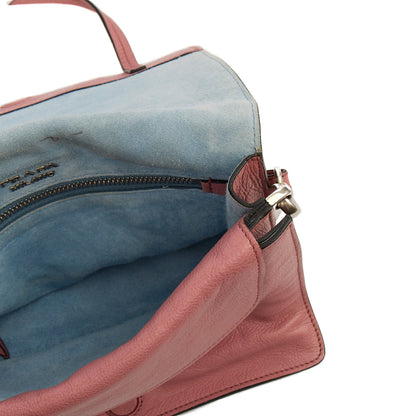 Prada Cross Body Buckle Tote  in Pink, Calfskin — Alternate View 14