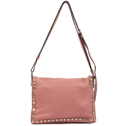 Prada Cross Body Buckle Tote  in Pink, Calfskin — Top View