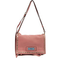 Prada Cross Body Buckle Tote  in Pink, Calfskin — Front View